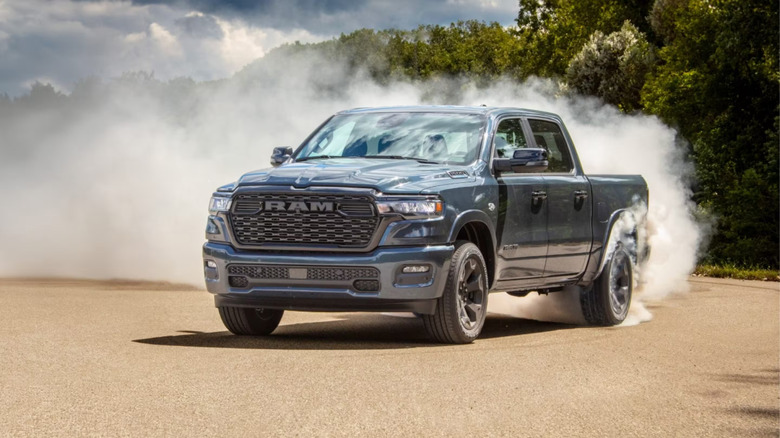 A gray 2026 Ram 1500 burnout