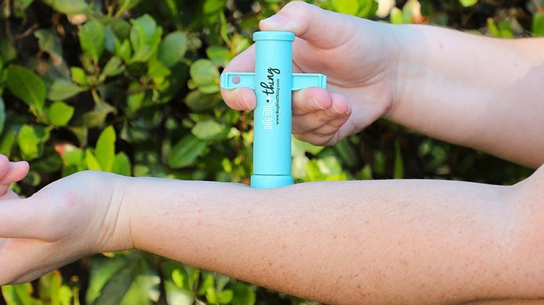 Person using Bug Bite Thing