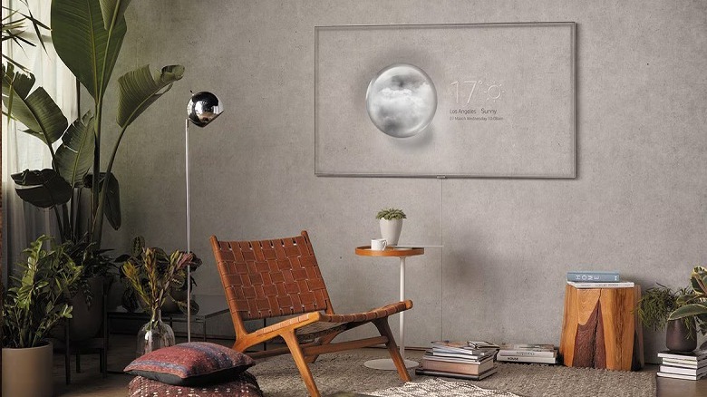  Ambient Mode on a television on the wall