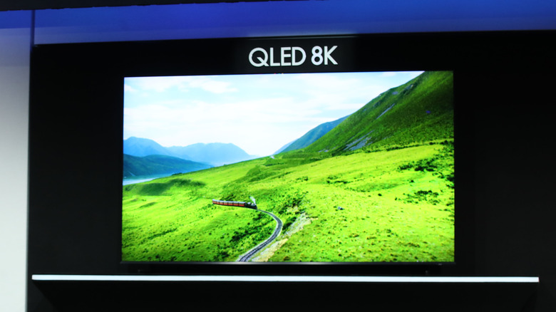 A Samsung QLED 8K television