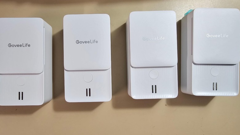 Four GoveeLife sensors lined up side by side