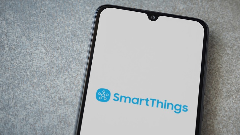 SmartThings app on smartphone