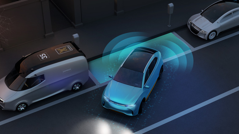 An image of a car parallel parking