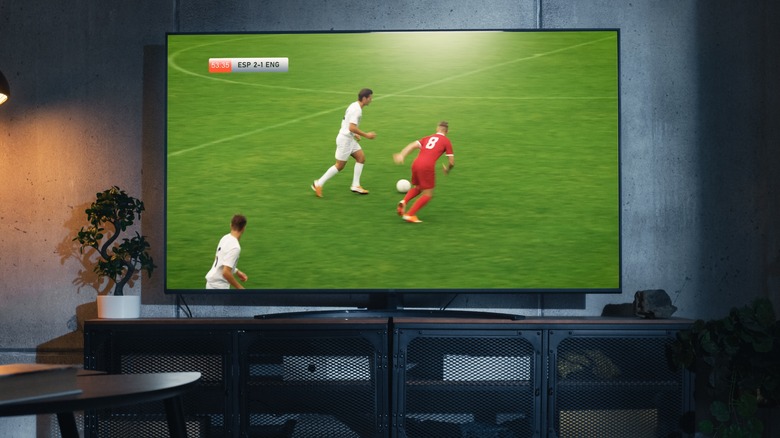 TV screen with glare