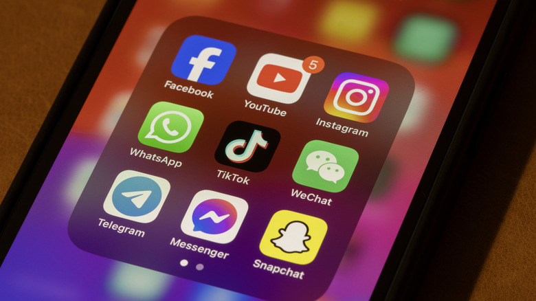 Multiple accounts across social media and messaging apps.