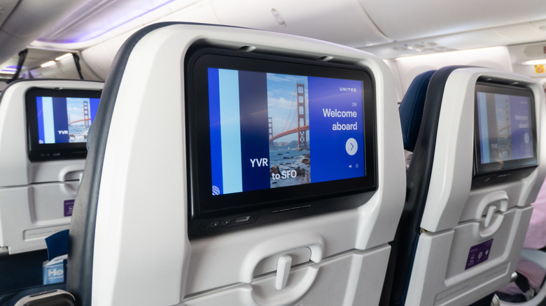 United Airlines' IFE.