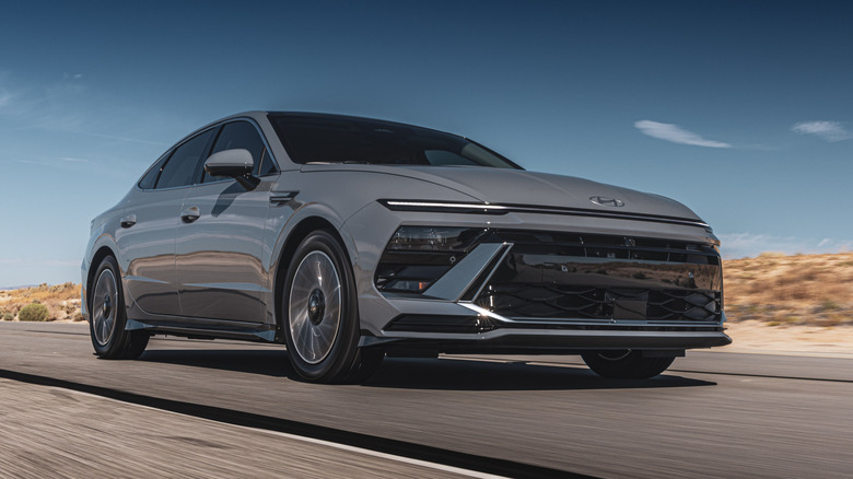 2026 Hyundai Sonata Hybrid Limited on a desert highway