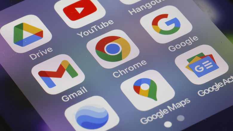 google maps and on an iphone