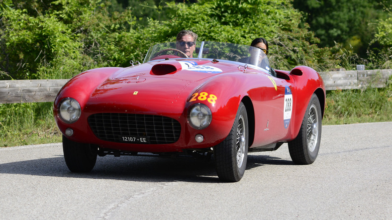Ferrari 375 MM on the road