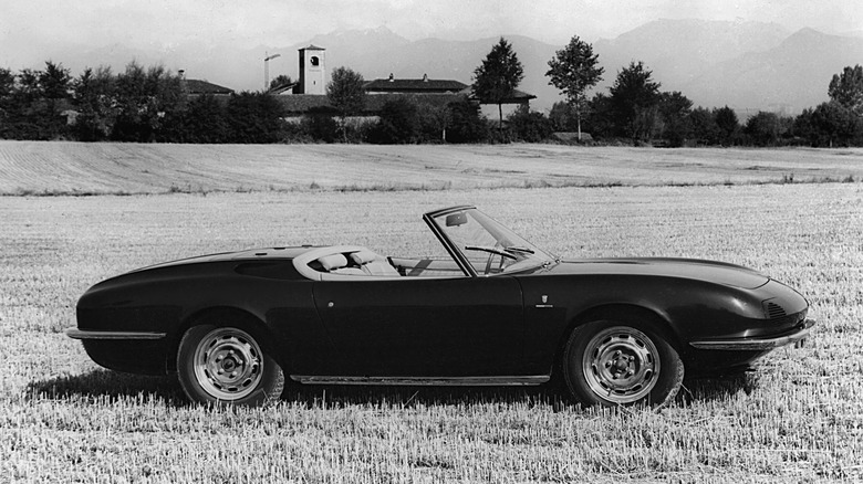 Porsche 911 Roadster Bertone in a field