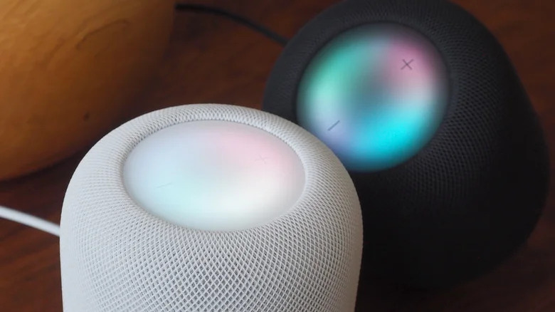 Pair of Apple HomePod speakers