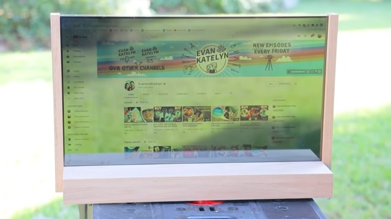 Transparent monitor display