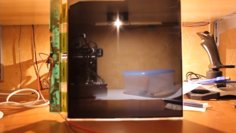 Digital curtains made from old TV