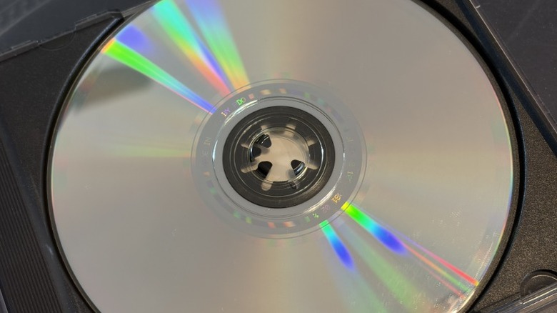 Close-up of damaged CD tray teeth