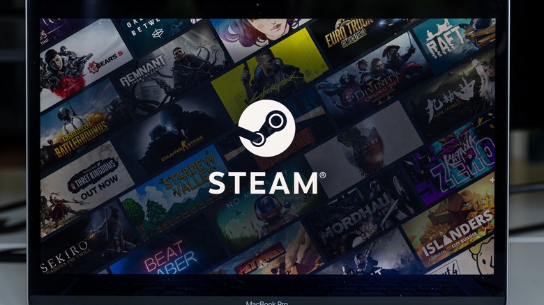Steam running on a computer