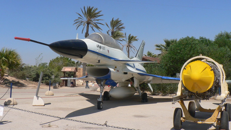 IAI Lavi jet fighter prototype on display during Israel independence day in 2007