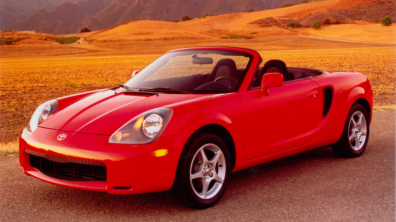 2000 Toyota MR2 Spyder red roadster open top