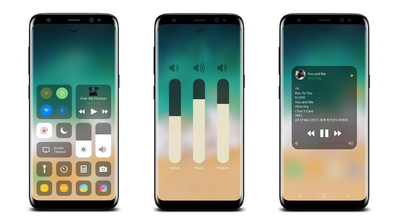 Screenshots of Control Center iOS 15