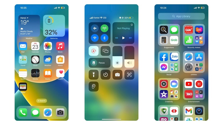 Screenshots of Launcher iOS 16