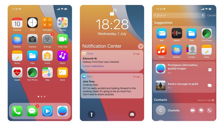 Screenshots of Phone 14 Launcher, OS 16
