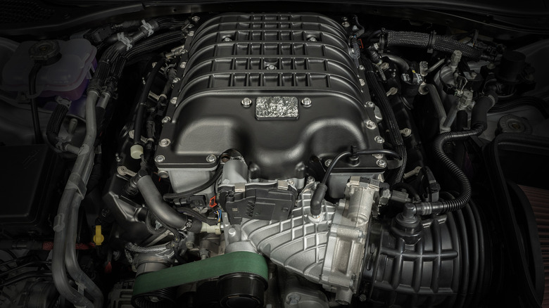 6.2-liter Dodge Demon 170 V8 engine inside engine bay