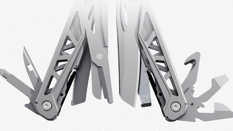 Perwin Multitool with all of the tools spread out