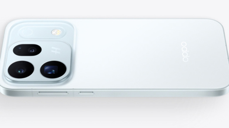 Oppo smartphone on white background