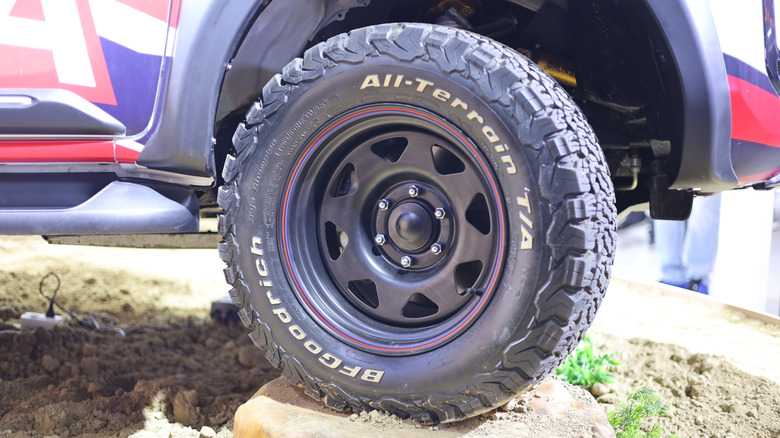 A shot of the BFGoodrich All-Terrain tires