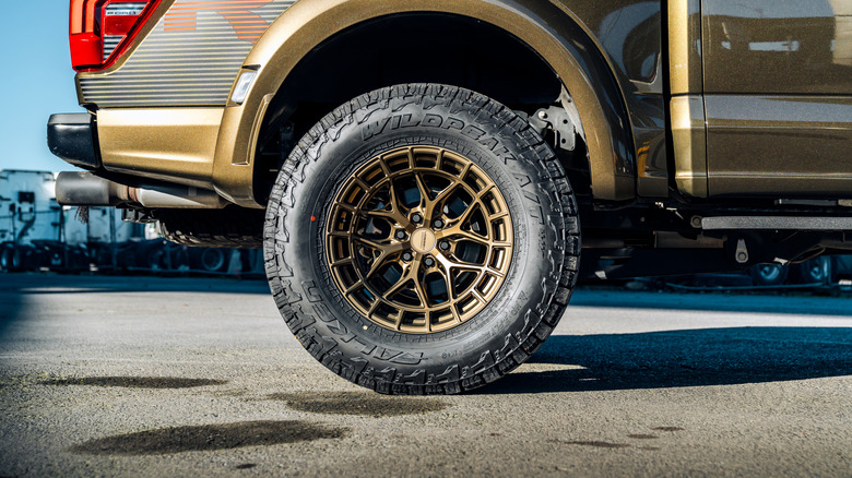 A shot of the Falken Wildpeak All-terrain tires