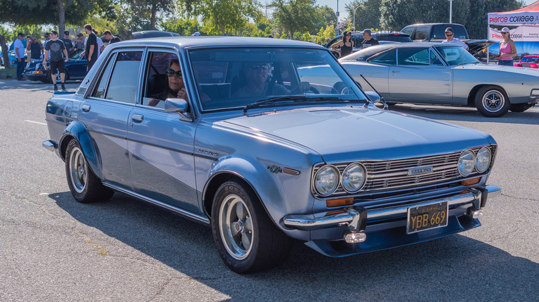 Modified Datsun 510 at show