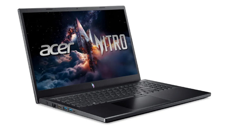 The Acer Nitro V laptop on a white background