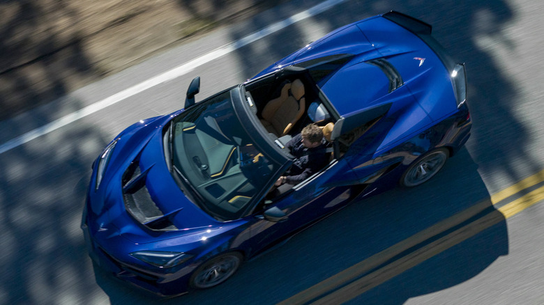 Overhead view of 2025 Corvette ZR1 Convertible