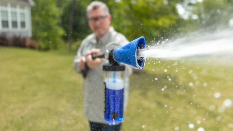 Close up of Ryobi foam blaster