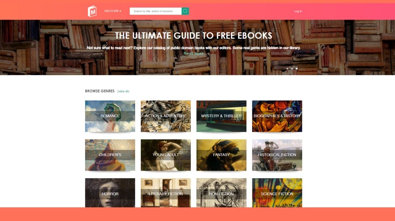 Manybooks homepage screenshot