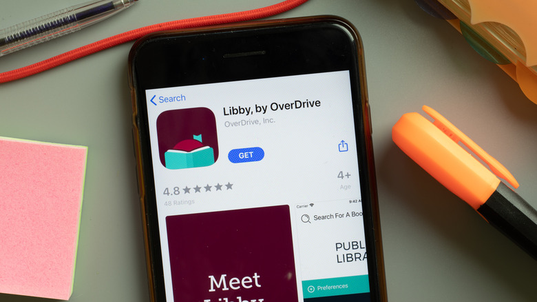 Libby by OverDrive app on smartphone