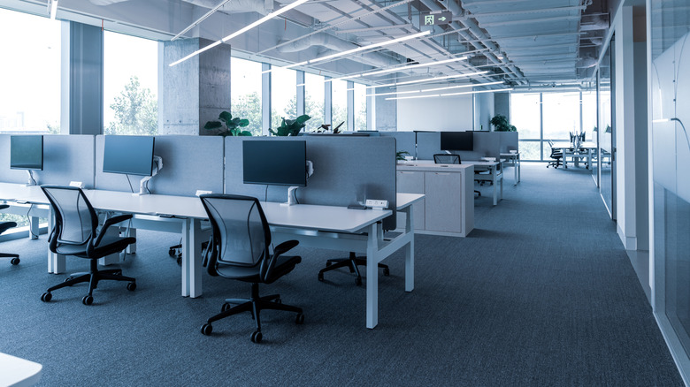 An empty office building
