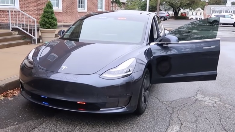 Tesla Model 3 police car