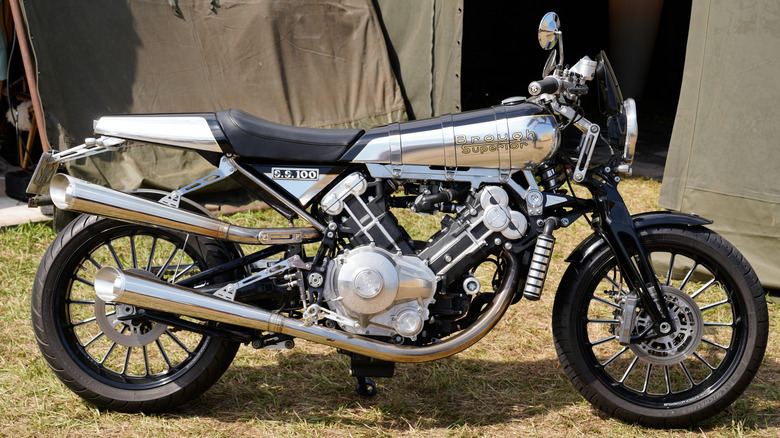 A Brough Superior SS100 on display
