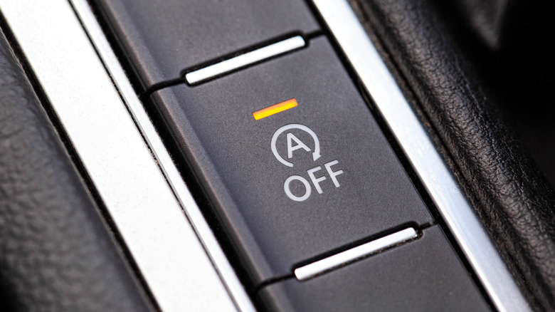 start-stop system button