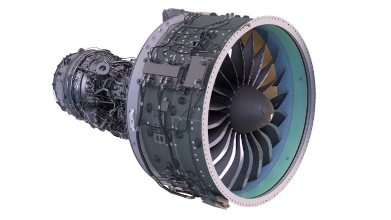 Fan of engine design and back visible
