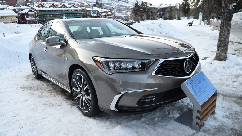 Acura RLX in the snow