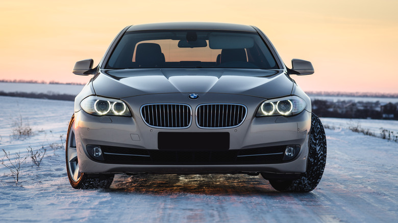 2016 BMW 5 Series on snow