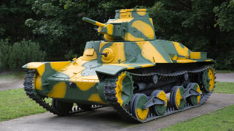 Type 95 Ha Go tank on a demonstration drive