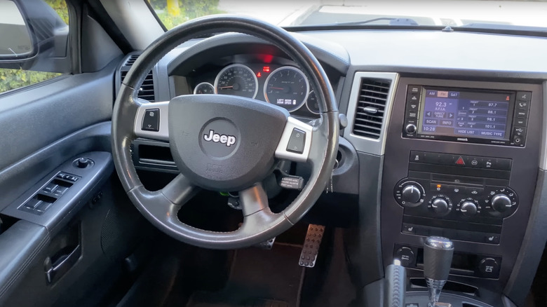 The interior of the WK Jeep Grand Cherokee SRT8, driver's side
