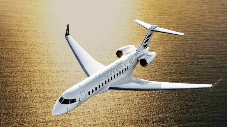 A Bombardier Global 7500 in flight