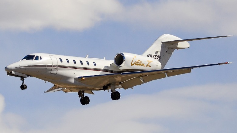 The Cessna Citation X in flight