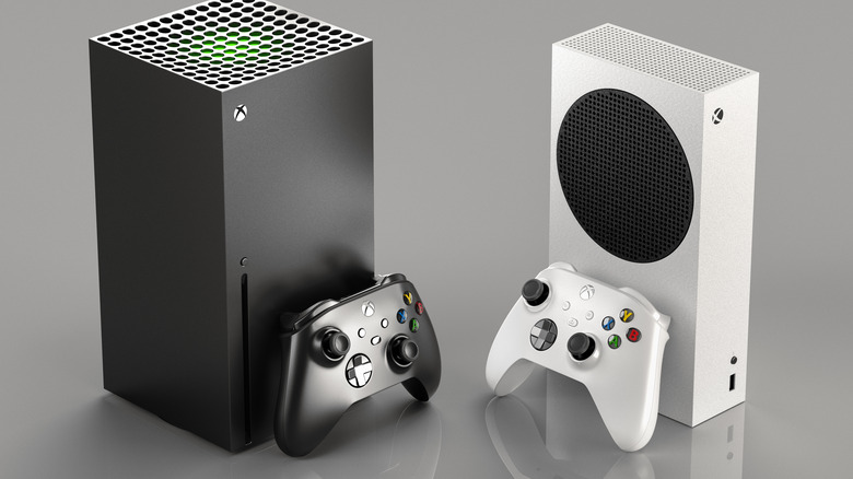 The Xbox Series X logo glowing