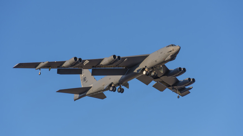 A B52 in flight