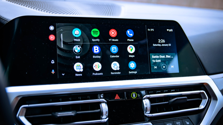 BMW Android Auto screen