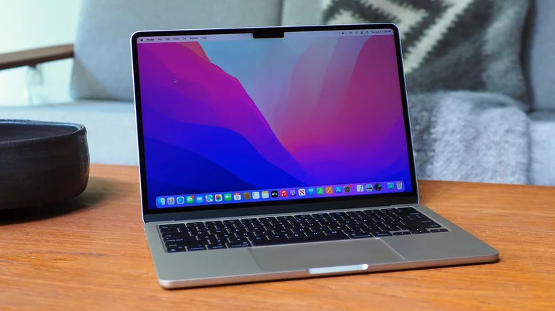 MacBook Air on coffee table